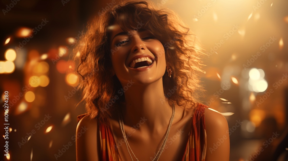 laughing woman with opened mouth laughing woman with opened mouth