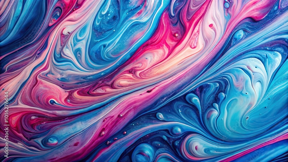 High angle abstract background of oil paint in blue pink colors High angle abstract background of oil paint in blue pink colors