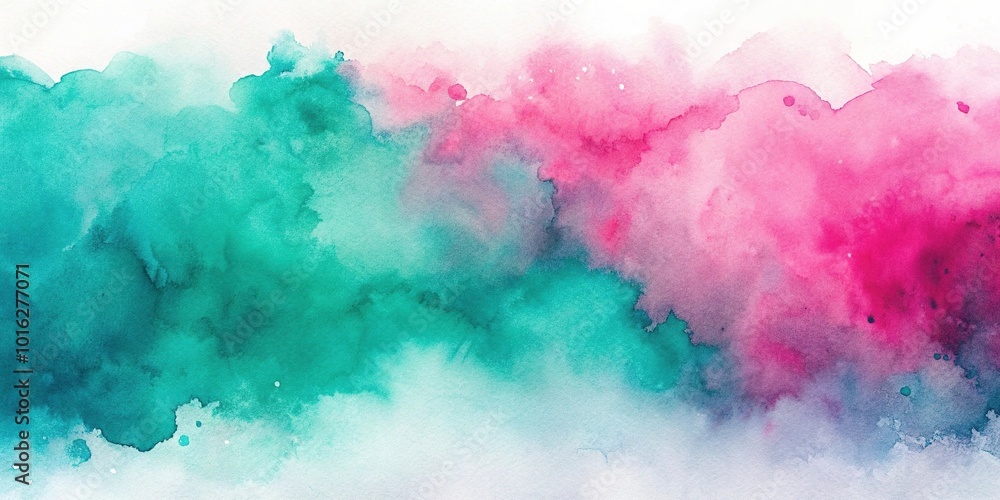 Abstract watercolor background with pink and teal close-up Abstract watercolor background with pink and teal close-up