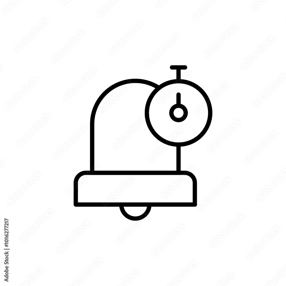 Obraz premium Deadline outline icons, minimalist vector illustration ,simple transparent graphic element .Isolated on white background