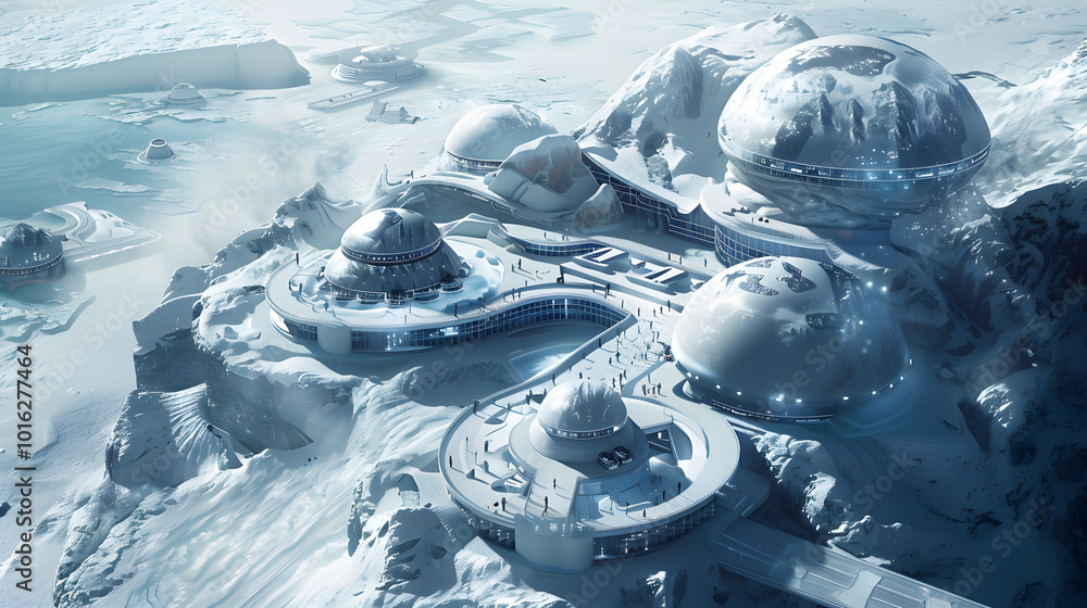 Fototapeta premium The frozen city