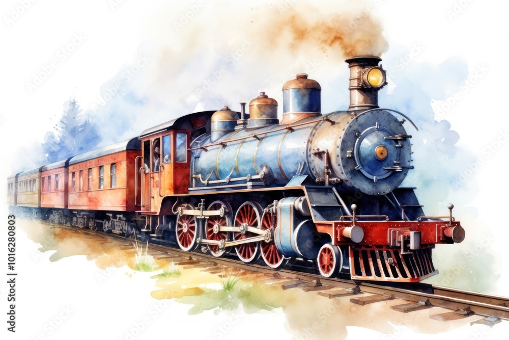 Obraz premium Train locomotive vehicle railway.