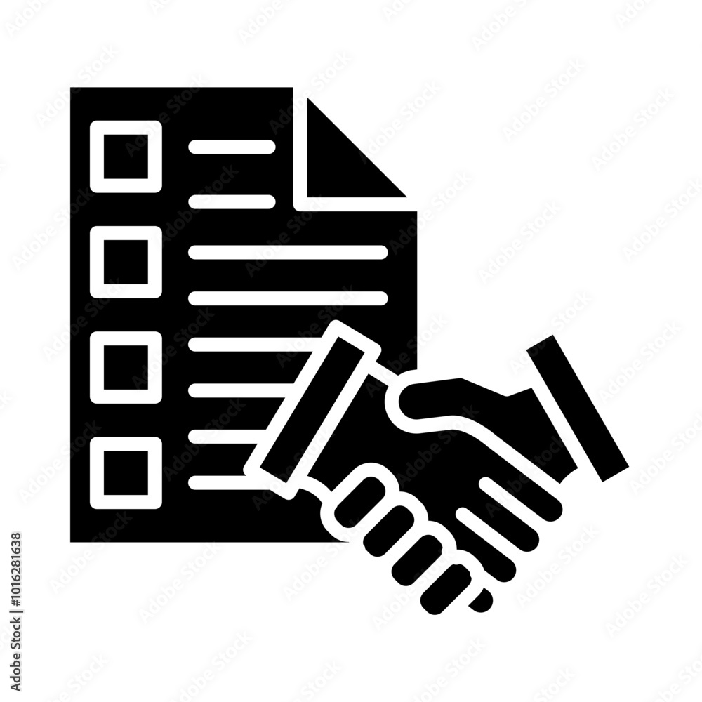 Agreement glyph icon Agreement glyph icon