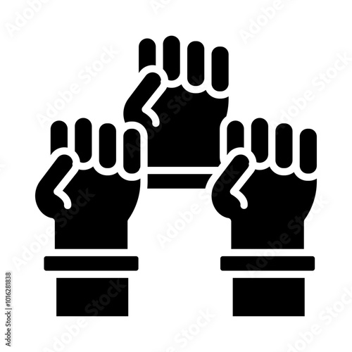 Protest glyph icon