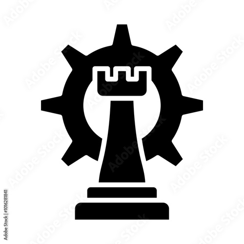 Strategy glyph icon