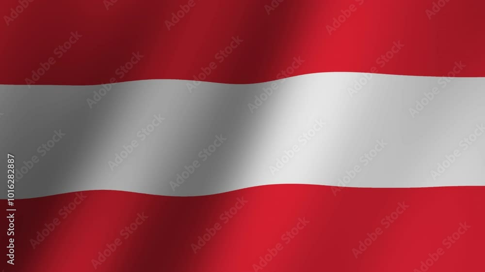 Austria flag is waving Animation. Flag of Austria waving. 4K Footage animation Austria flag is waving Animation. Flag of Austria waving. 4K Footage animation