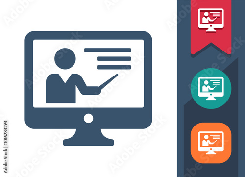 Online Classes, Courses, Lecture, Education Icon