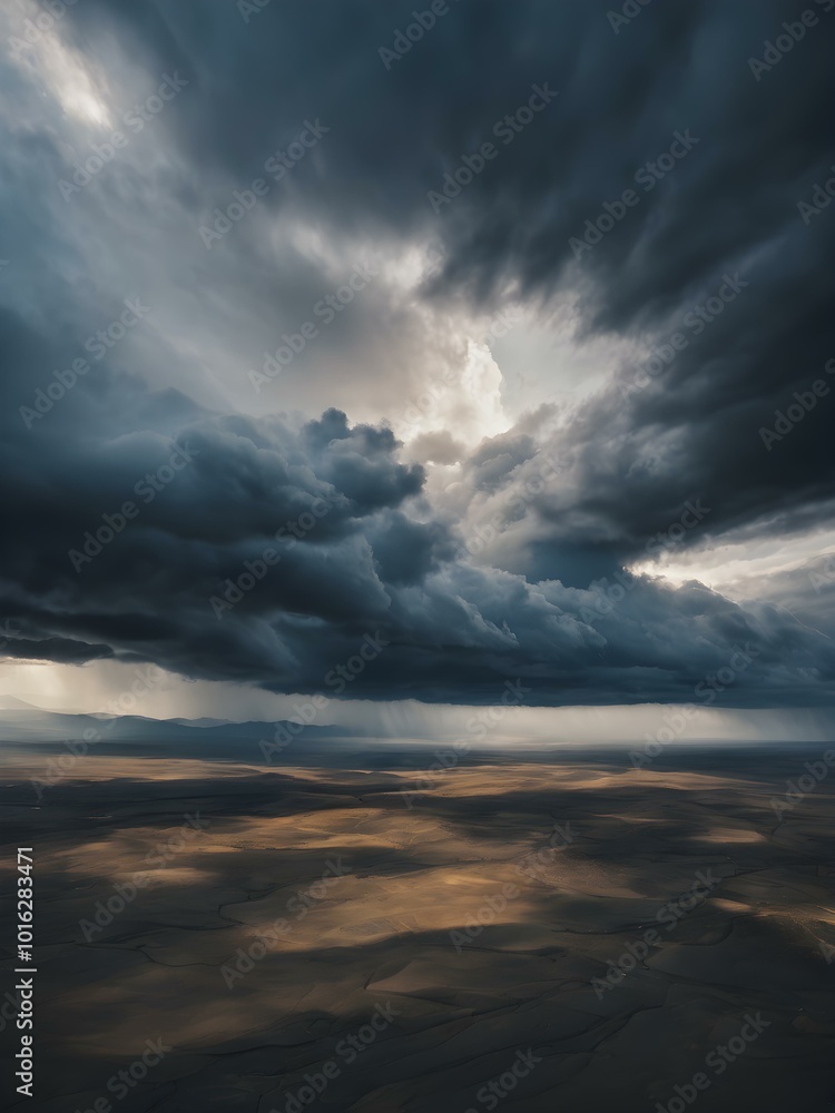 An intense sky with swirling clouds in shades of gray and blue, as strong winds push the clouds across the horizon, creating dramatic shapes
An intense sky with swirling clouds in shades of gray and blue, as strong winds push the clouds across the horizon, creating dramatic shapes