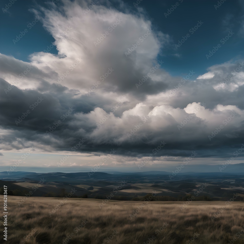 An intense sky with swirling clouds in shades of gray and blue, as strong winds push the clouds across the horizon, creating dramatic shapes
An intense sky with swirling clouds in shades of gray and blue, as strong winds push the clouds across the horizon, creating dramatic shapes