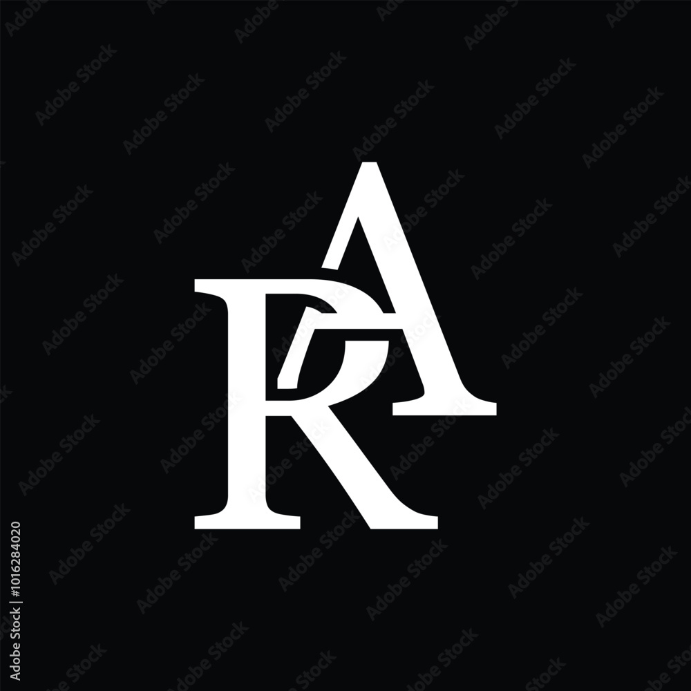 AR letter logo concept isolated on white background. RA Logo AR letter logo concept isolated on white background. RA Logo