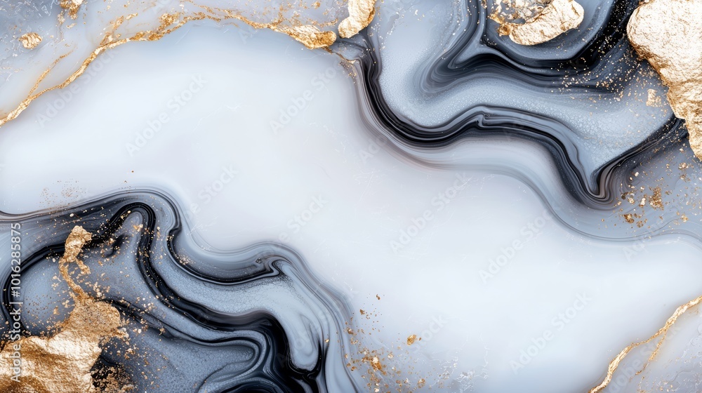 A detailed marble ink design with swirling patterns of black and gold, creating a luxurious texture that looks both fluid and solid, perfect for high-end design backgrounds. A detailed marble ink design with swirling patterns of black and gold, creating a luxurious texture that looks both fluid and solid, perfect for high-end design backgrounds.