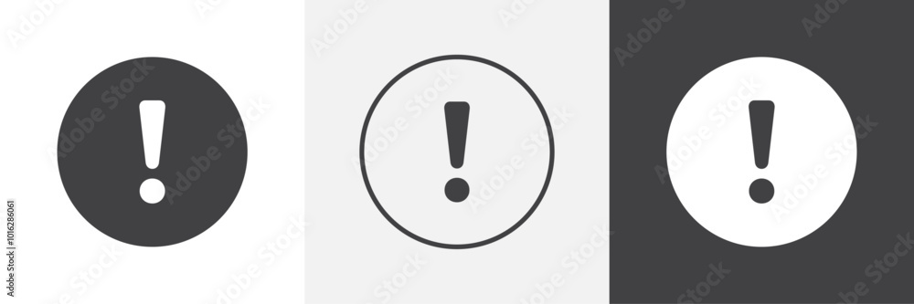 Exclamation icon. for web ui designs Exclamation icon. for web ui designs
