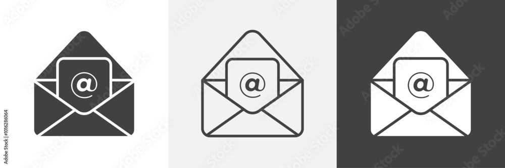 Open email icon. for web ui designs Open email icon. for web ui designs