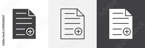 Add document icon. for web ui designs