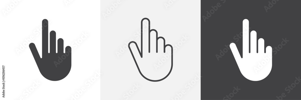 Finger icon. for web ui designs Finger icon. for web ui designs