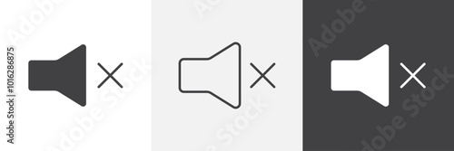 Mute icon. for web ui designs