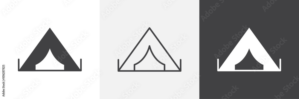 Tent icon. for web ui designs Tent icon. for web ui designs