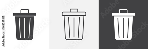 Trash Bin icon. for web ui designs