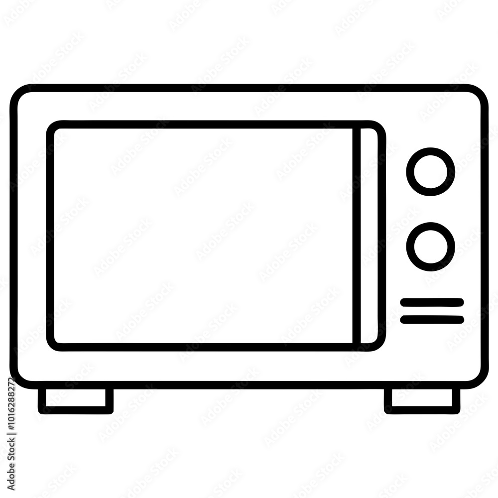 Microwave oven icon line art vector Microwave oven icon line art vector