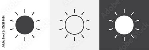 Sun icon. for web ui designs