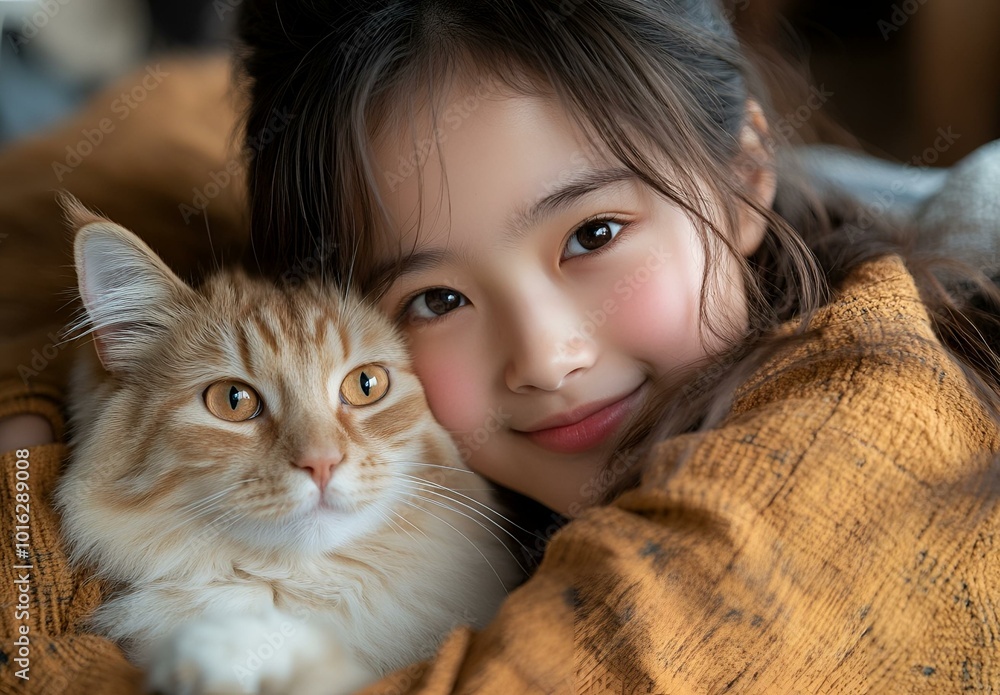 Autumn Companionship: Person Enjoying Peaceful Outdoor Moment with Loyal Golden Retriever Dog and Serene White Cat. Autumn Companionship: Person Enjoying Peaceful Outdoor Moment with Loyal Golden Retriever Dog and Serene White Cat.