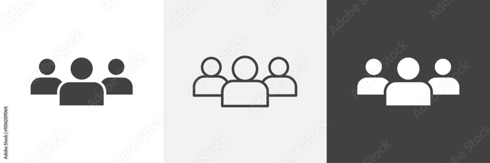 Group icon. for web ui designs Group icon. for web ui designs