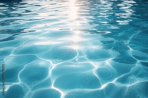 crystal clear water in a swimming pool reflecting sunlight and creating mesmerizing ripples evoking a serene summer atmosphere perfect for relaxation