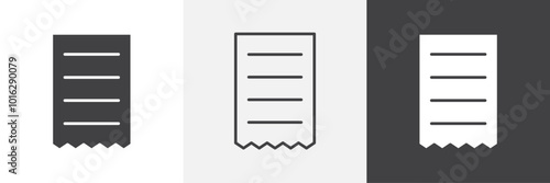 Receipt icon. for web ui designs