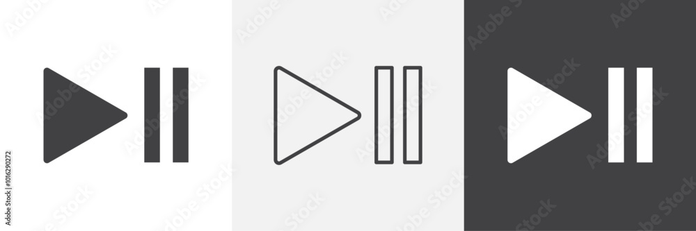 Play pause icon. for web ui designs Play pause icon. for web ui designs