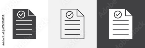 Accept document icon. for web ui designs