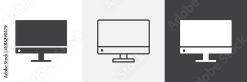 Computer screen icon. for web ui designs