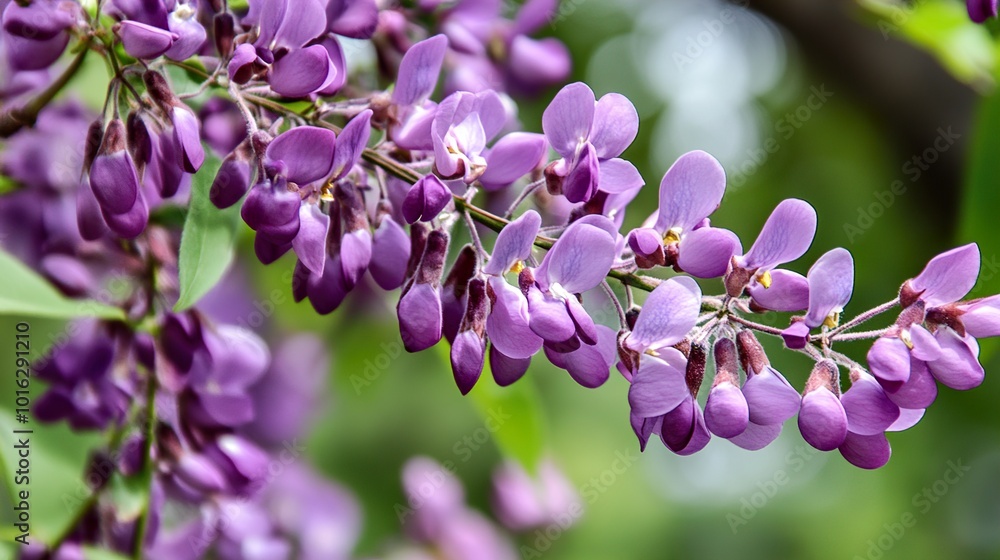 Close-Up of Delicate Purple Flowers in Bloom Close-Up of Delicate Purple Flowers in Bloom