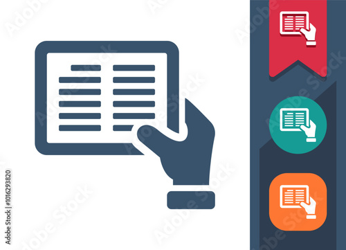 Reading, Ebook, E-Book, Article Icon