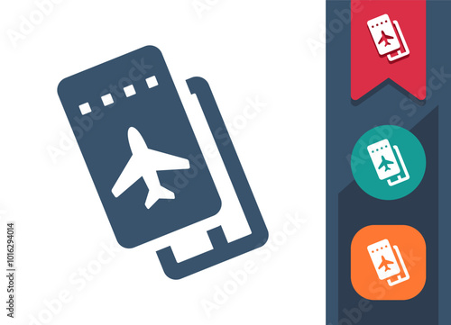 Plane Ticket, Boarding Pass Icon