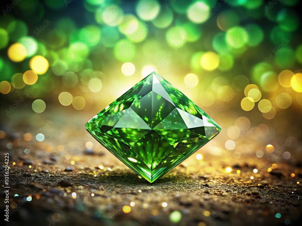 Captivating green diamond featured elegantly on a sophisticated backdrop, designed to elevate jewelry displays and luxurious promotions with style Captivating green diamond featured elegantly on a sophisticated backdrop, designed to elevate jewelry displays and luxurious promotions with style