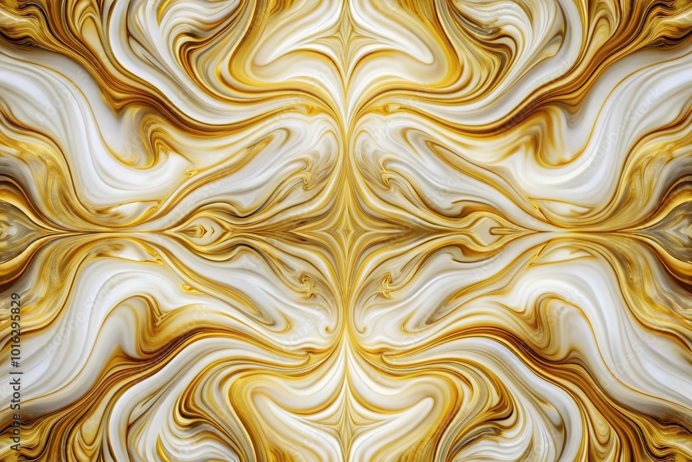 Abstract waves of liquid gold and white marble texture Abstract waves of liquid gold and white marble texture