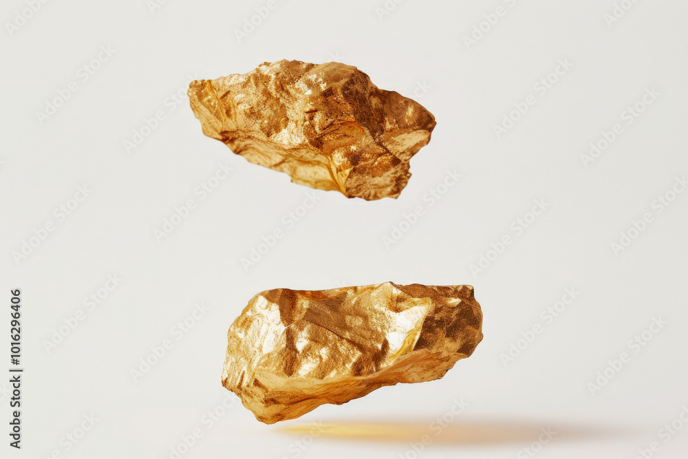 Gold nugget, golden metal, gold, e-commerce use image with white background. 金塊, 黄金の金属, 金, 白背景のeコマース用画像 Gold nugget, golden metal, gold, e-commerce use image with white background. 金塊, 黄金の金属, 金, 白背景のeコマース用画像