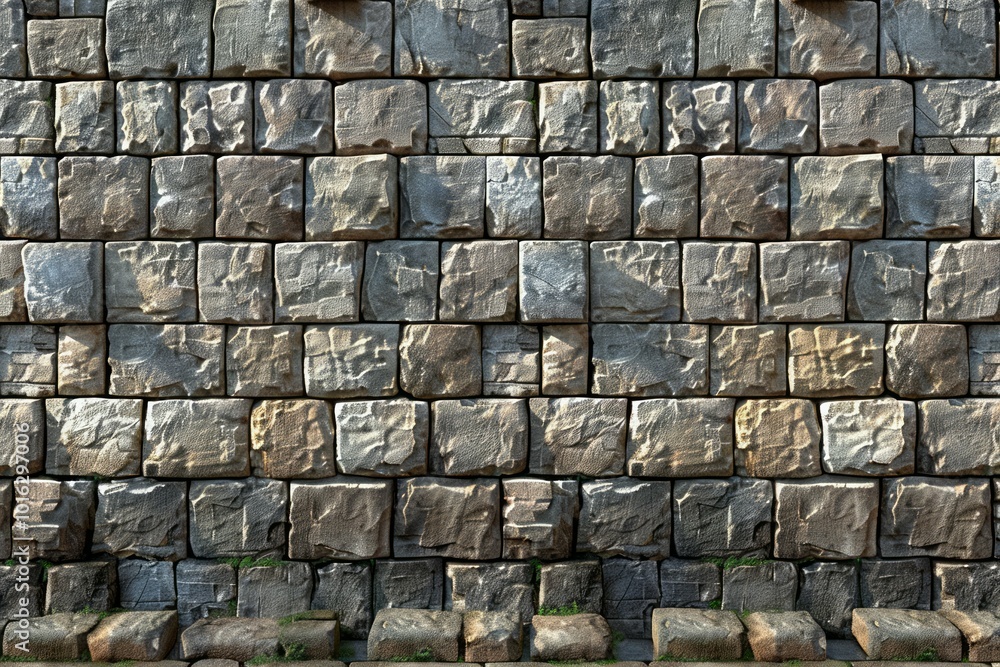 Photo of Old ancient gray stone wall. Background texture for backdrops or mapping Photo of Old ancient gray stone wall. Background texture for backdrops or mapping