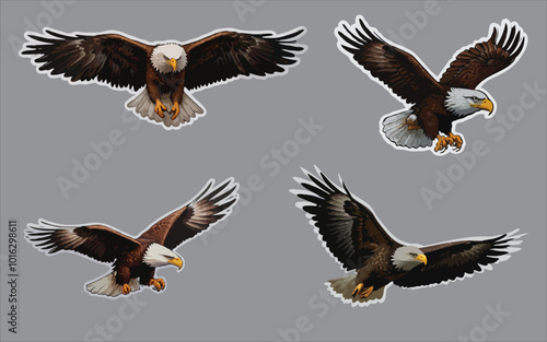 Eagle flying Vector File.