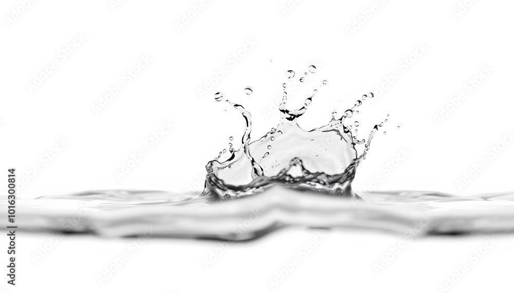 dynamic splash of water elegantly set against a white background, capturing movement and fluidity dynamic splash of water elegantly set against a white background, capturing movement and fluidity