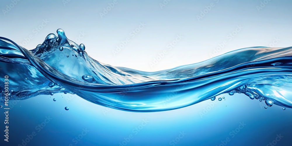 Abstract white and blue glassy liquid modern background Wide-Angle Abstract white and blue glassy liquid modern background Wide-Angle