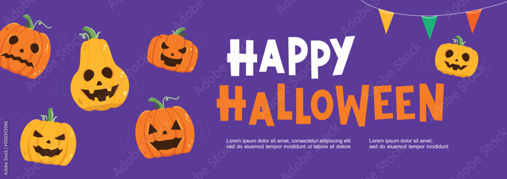 Trick or Treat Halloween with Pumpkins of various characters, spooky Halloween decorations Trick or Treat Halloween with Pumpkins of various characters, spooky Halloween decorations