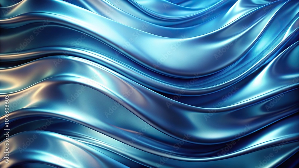 Medium shot of light and dark blue fluid gradient metal background Medium shot of light and dark blue fluid gradient metal background