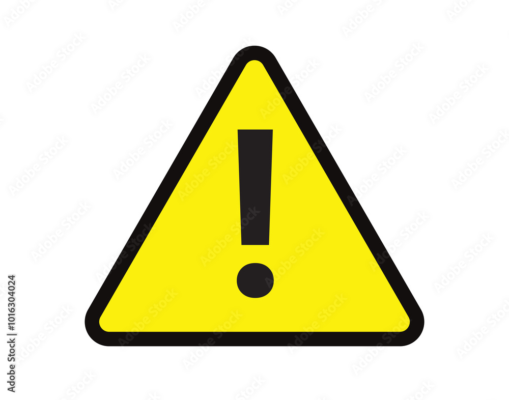 Yellow warning danger sign. Simple vector icon. Yellow warning danger sign. Simple vector icon.
