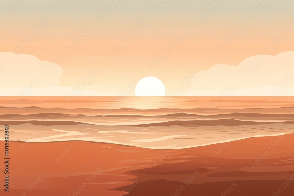 Fototapeta premium Ocean waves landscape backgrounds sunlight.