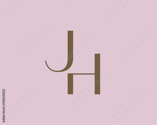 JH letter logo icon design. Classic style luxury initials monogram.