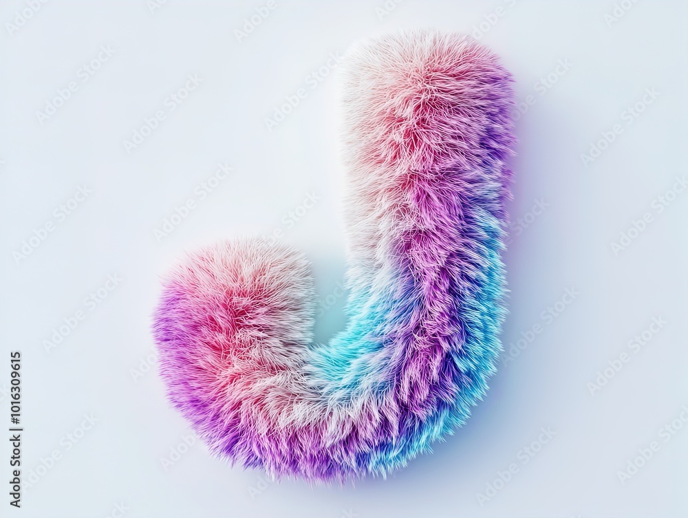 Pastel Perfection: Fluffy Yarn 'J' Design – Ideal for Creative Posters, Nursery Decor, or Sporty Interiors, Showcasing Beautiful Gradient and Intricate Detailing Against a Crisp White Background! Pastel Perfection: Fluffy Yarn 'J' Design – Ideal for Creative Posters, Nursery Decor, or Sporty Interiors, Showcasing Beautiful Gradient and Intricate Detailing Against a Crisp White Background!