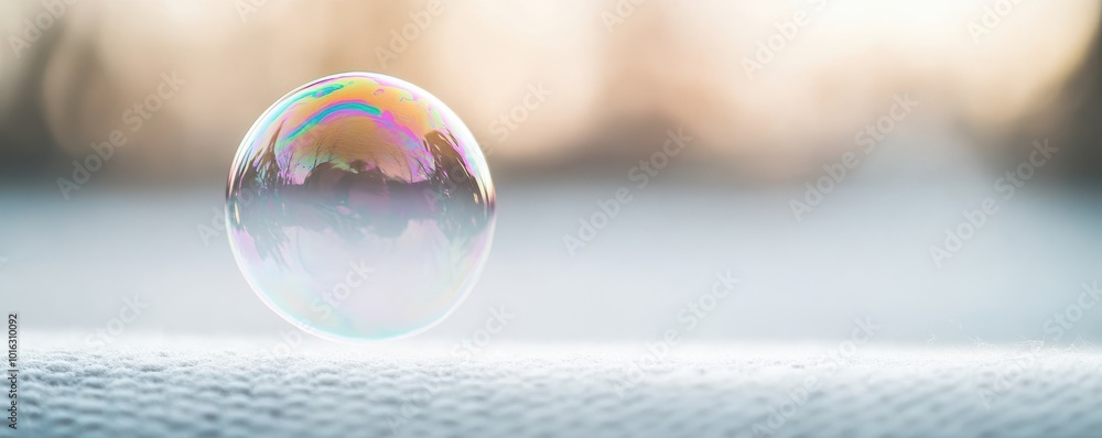 Close-up of a delicate soap bubble resting on a soft surface, reflecting gentle colors against a blurred background. Captivating and serene. Close-up of a delicate soap bubble resting on a soft surface, reflecting gentle colors against a blurred background. Captivating and serene.