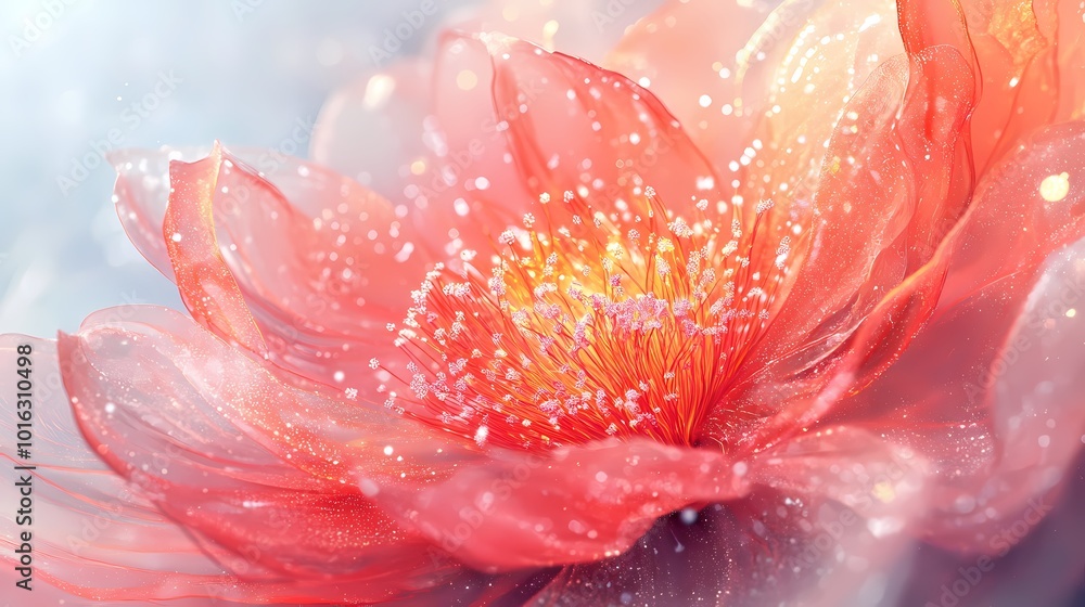 Dreamlike abstract flower texture illustration poster background Dreamlike abstract flower texture illustration poster background