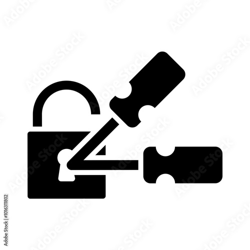 Locksmith glyph icon